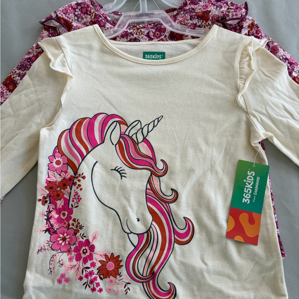 Garanimals Cream Unicorn Long Sleeve Tee
